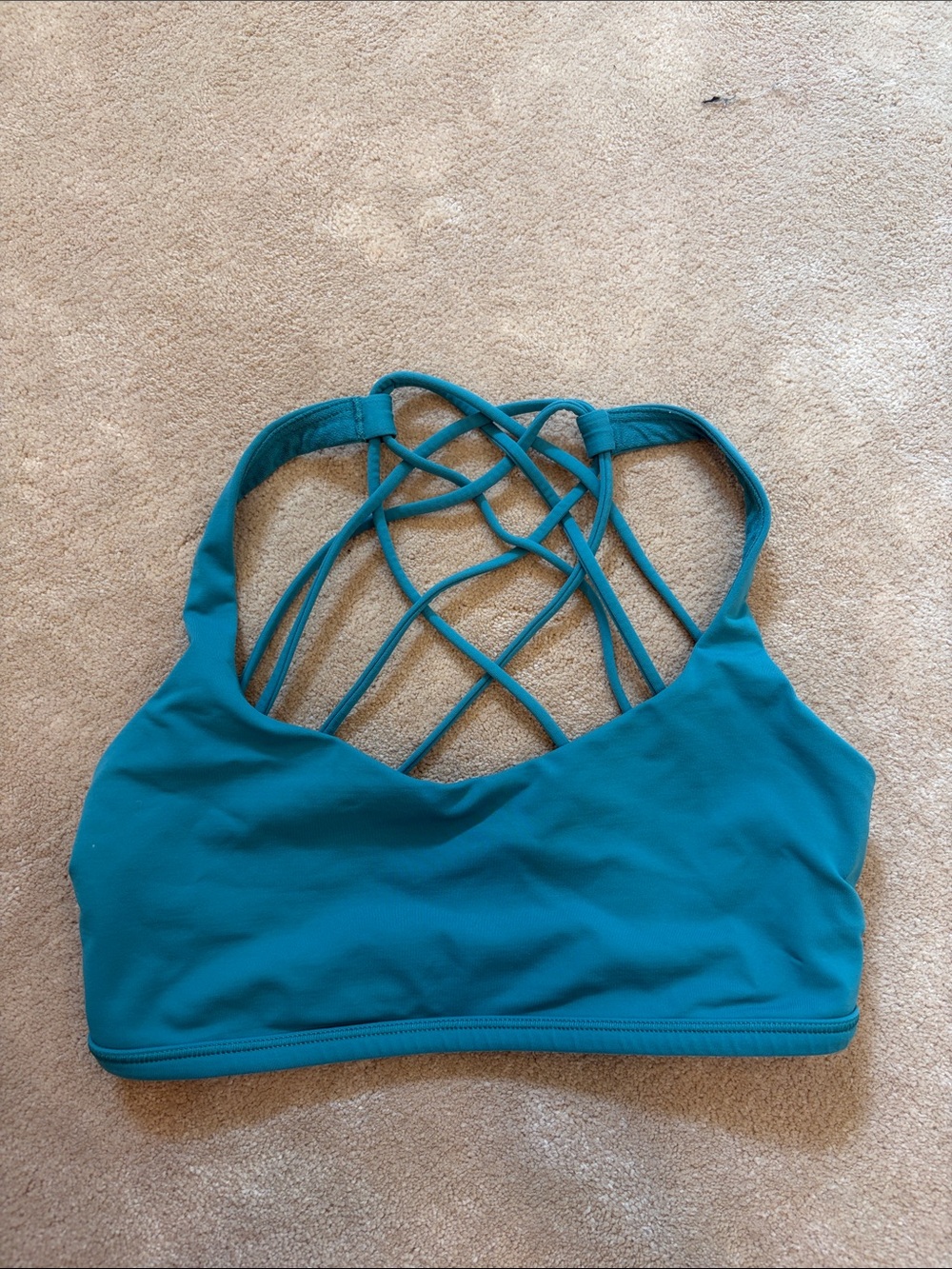Teal lululemon sports bra